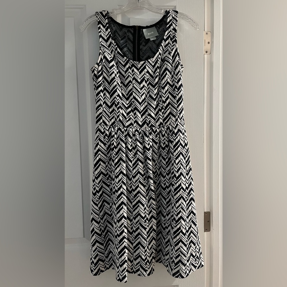 Anthropologie Maeve geometric pattern cotton knit dress